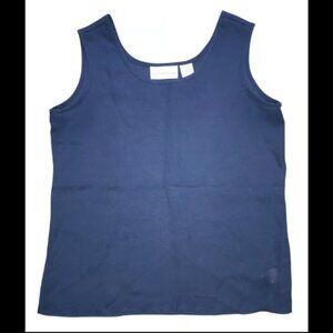 Liz Claiborne Petite Collection Navy Blue Tank Top PS Small
